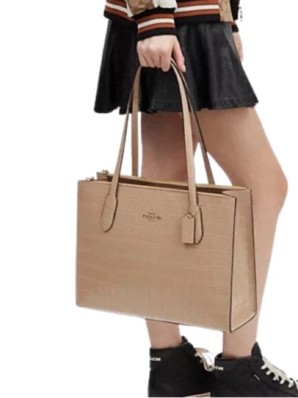 Coach Nina Carry All Tote In Taupe